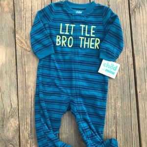 3-6m Little Brother footie jammies